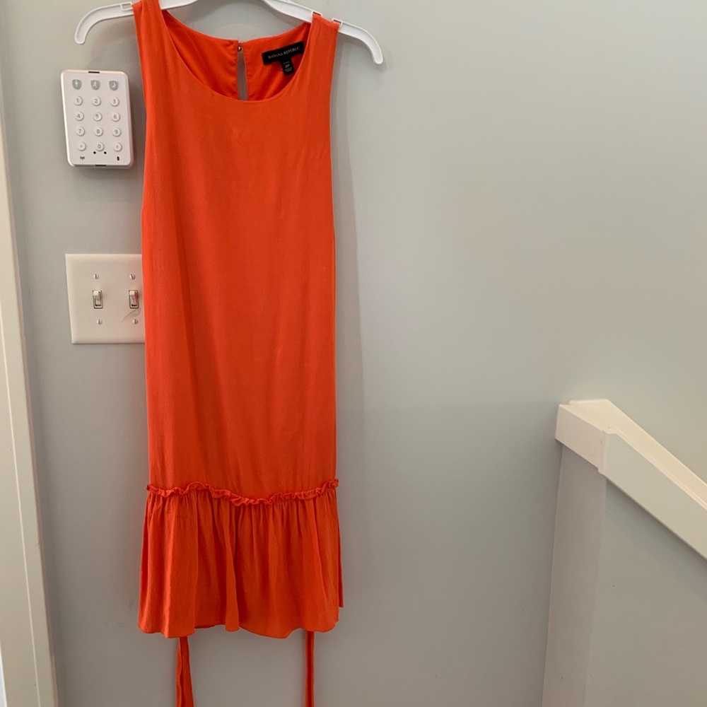 Orange Banana Republic Dress with cinched waist 2P